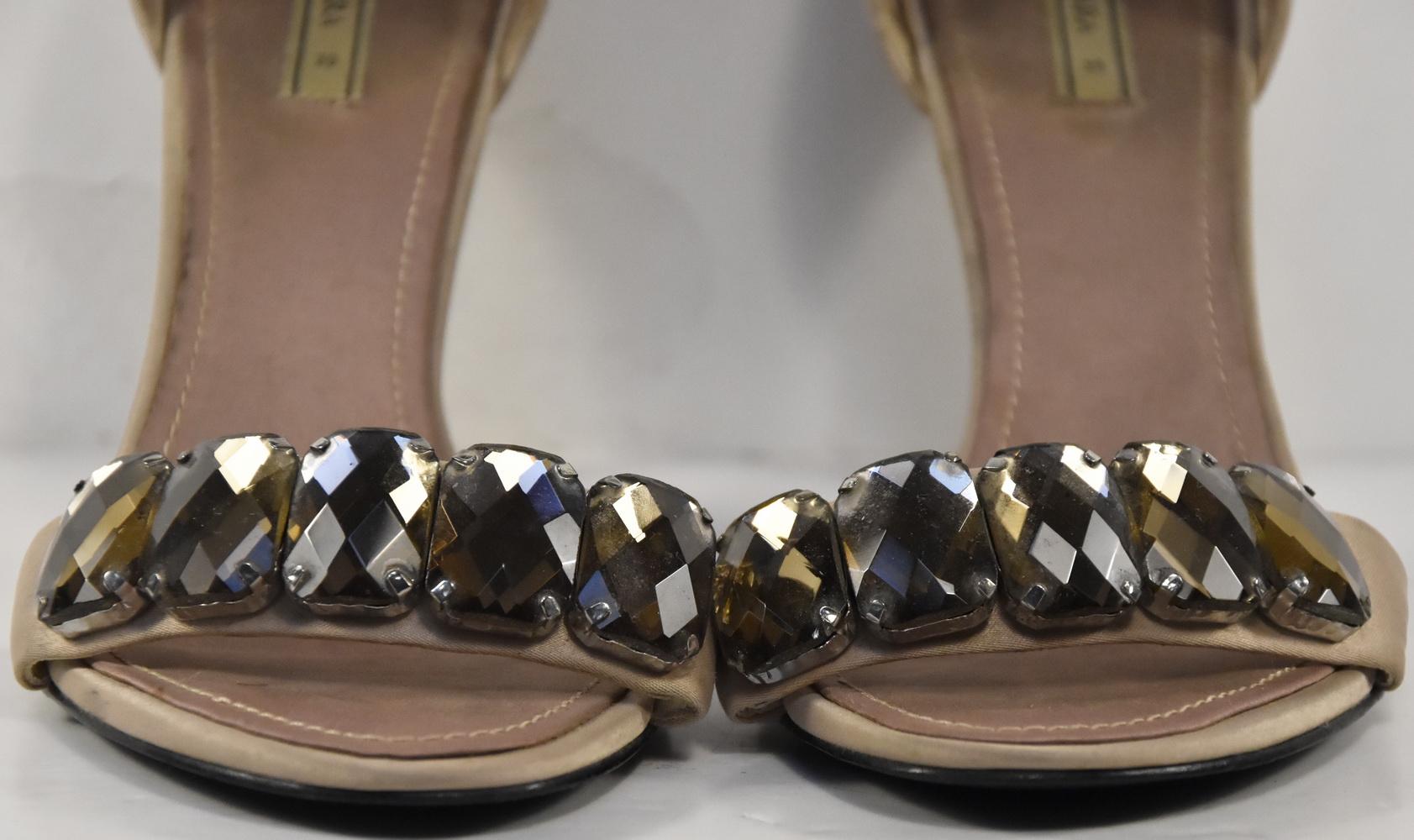 sandale a talon strass