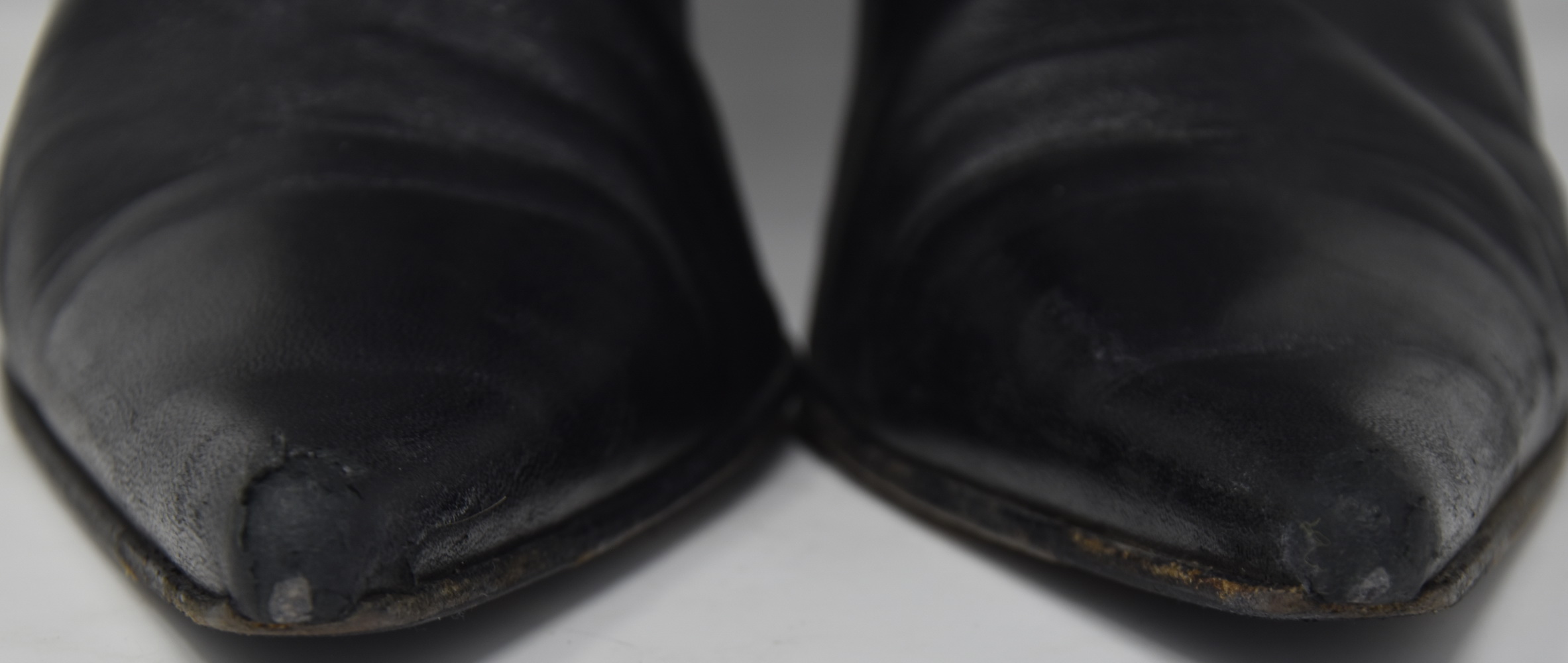 W122 luciano padovan black heel boots t.37 uk 4 € 370 value | eBay