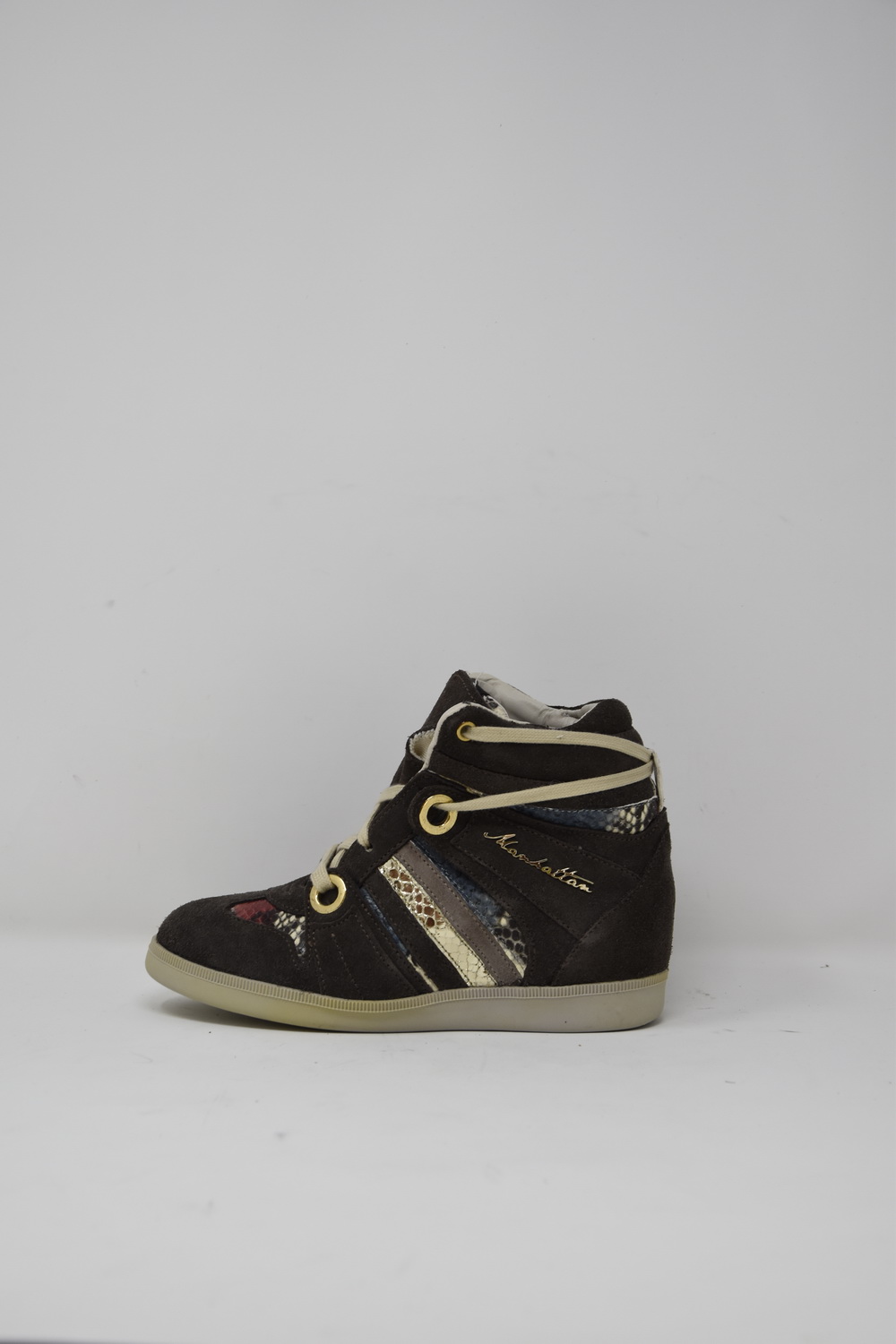 chaussure dorée homme compensée