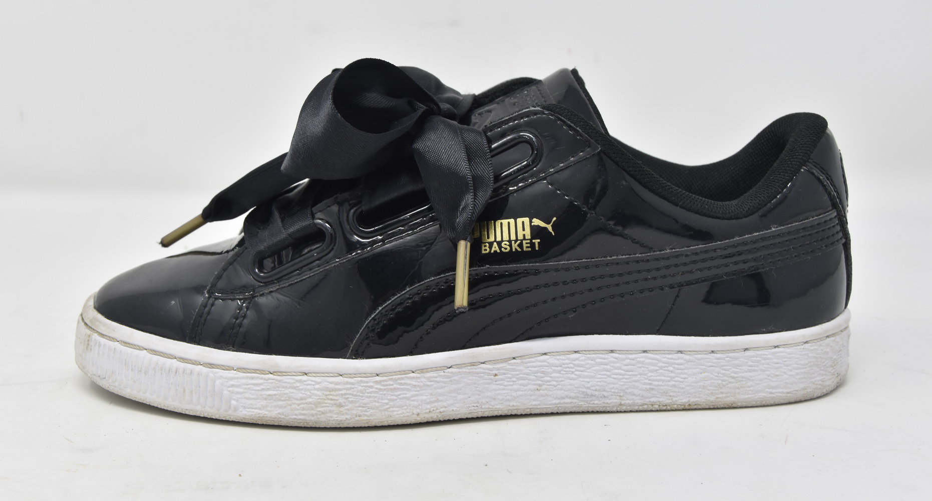 puma noir vernis ruban